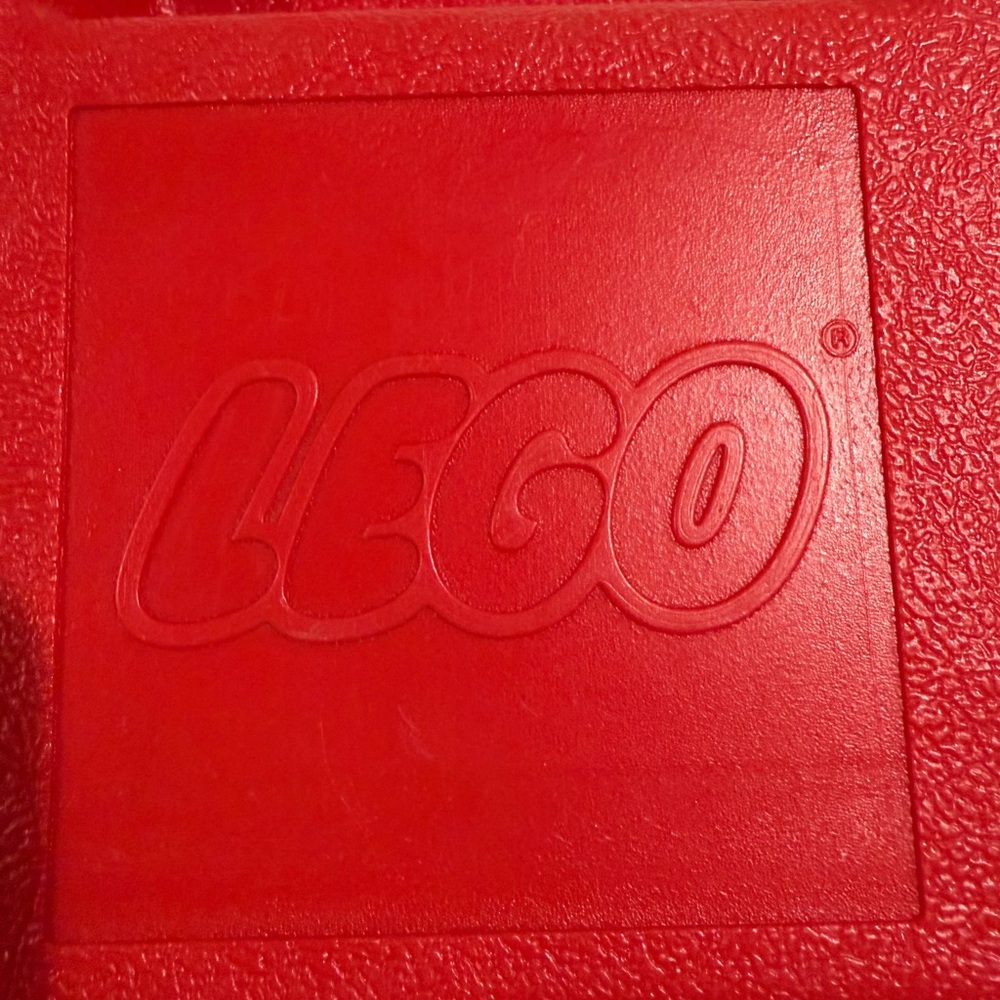 Lego Red Molded Plastic Carry Case Vintage - Picture 2 of 9